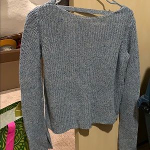 Blue Knit Sweater w/ Flowy Sleeves